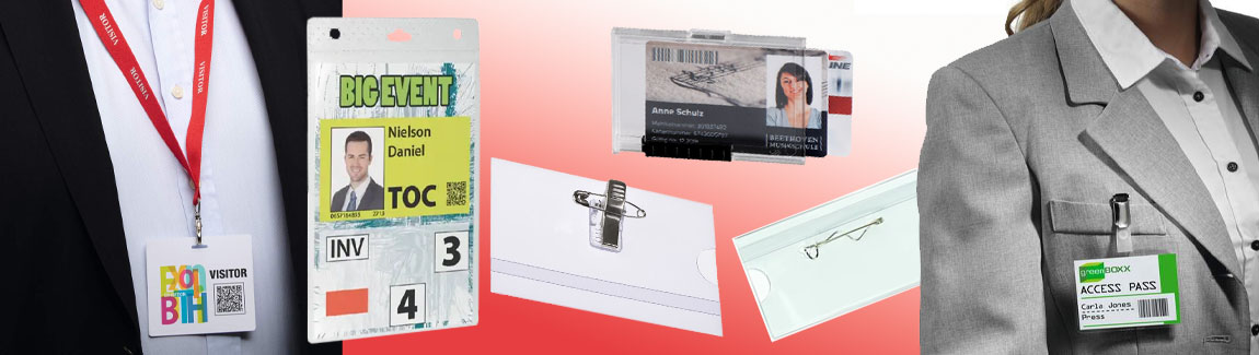 Badgehouder voor badges, naamkaarten en pasjes