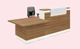 balie bij wachtkamer en ontvangst