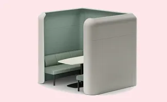 Concentratie werkplek met akoestische meubelen