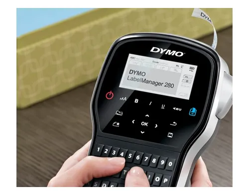 Dymo labelmaker voor overzichtelijk en professioneel labelen op kantoor, thuis of in de werkplaats