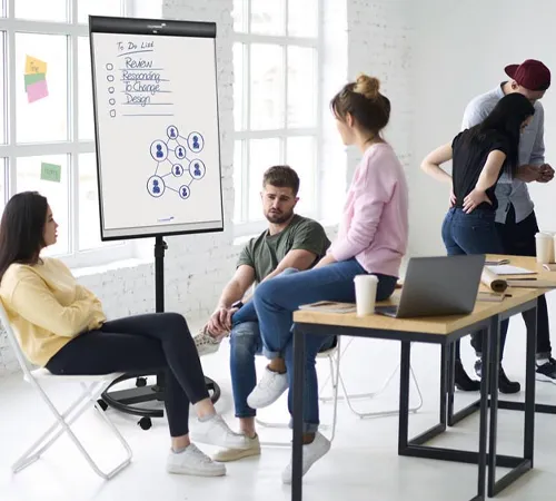 Flipover bord voor presentaties, vergaderingen en trainingen