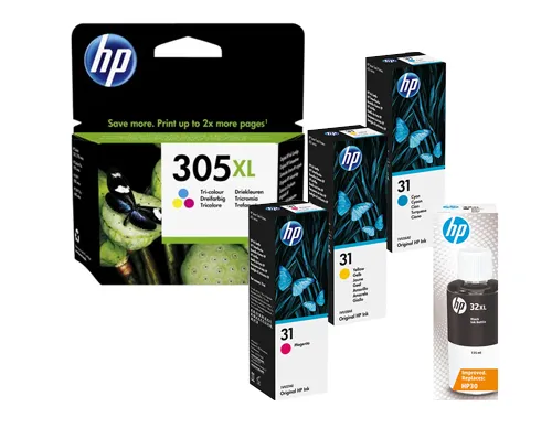 Originele HP inktcartridges voor HP printers, scherpe afdrukkwaliteit en betrouwbare prestaties