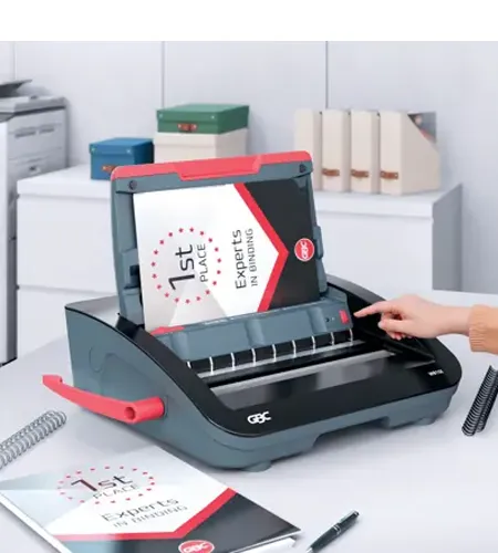 Inbindmachine voor het professioneel inbinden van documenten