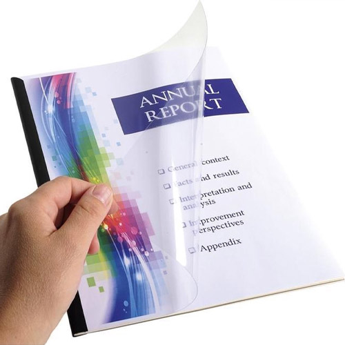 Ingebonden document met transparant voorblad