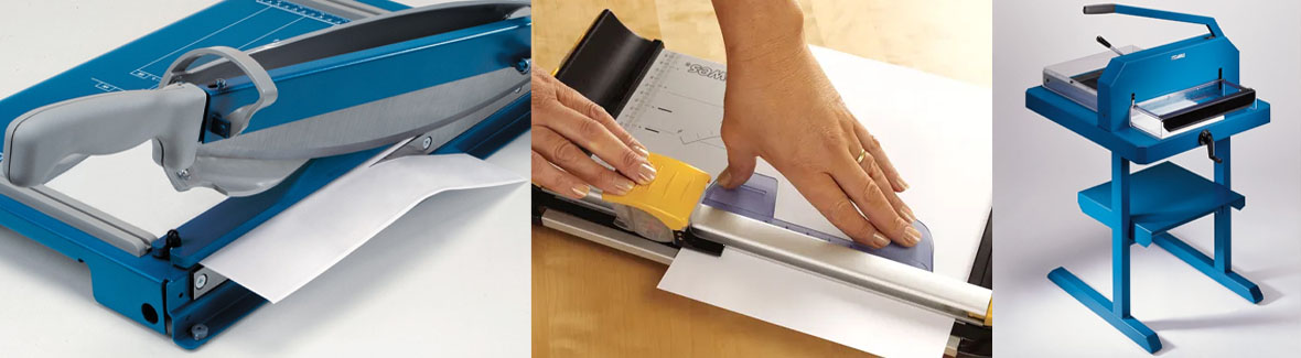 Papiersnijder voor nauwkeurig en veilig snijden van papier in kantoor of drukwerkomgeving