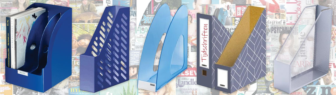 Tijdschriftenhouder voor op kantoor