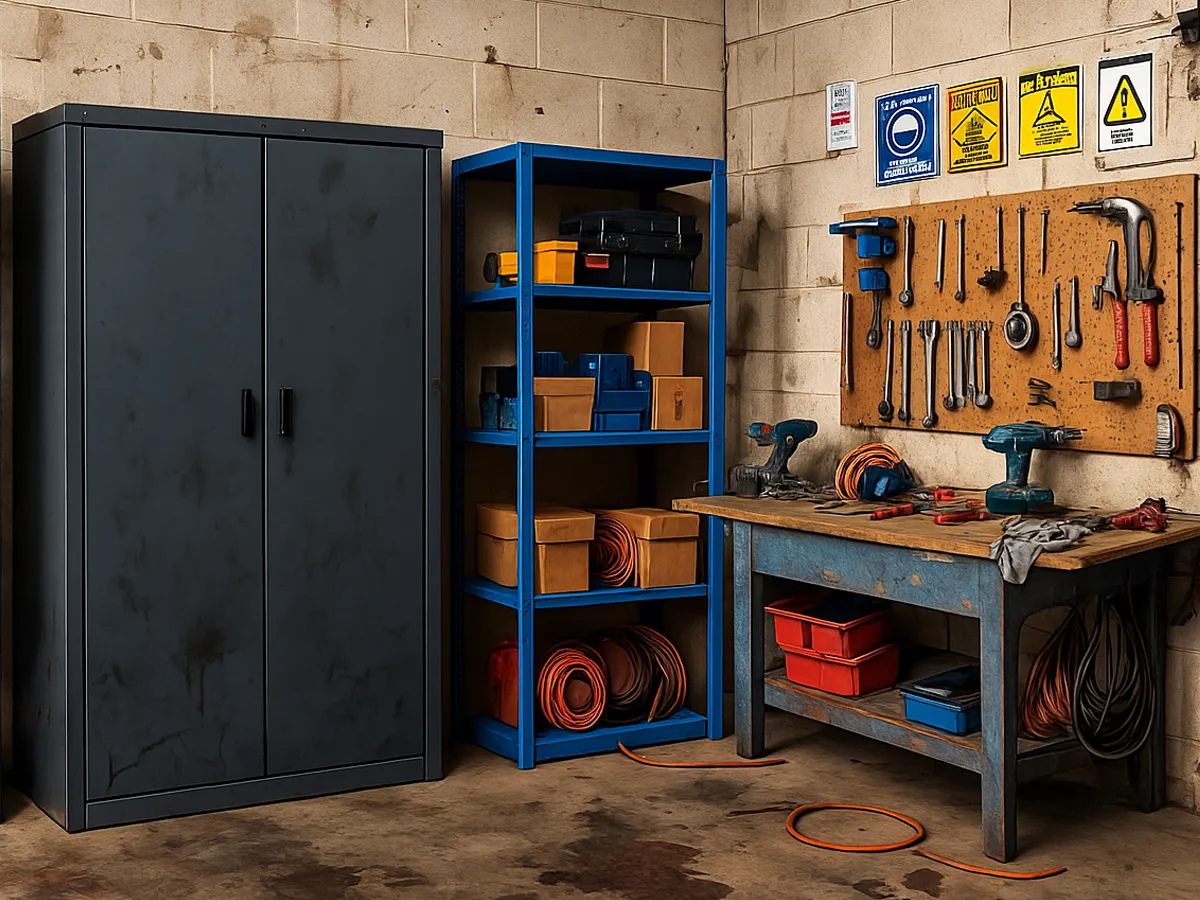 metalen kasten voor werkplaats