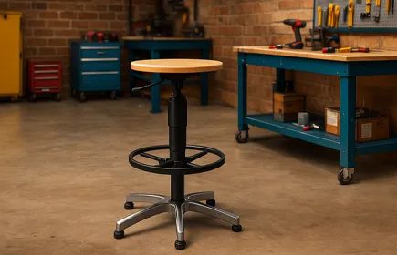 werkplaatskruk hoog voor balie en assemblage