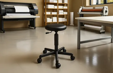 werkplaatskruk op wielen voor flexibele werkplekken