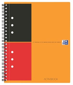 Oxford schrift International Activebook 14,8 x 21 cm A5 gelijnd 12-gaatsperforatie