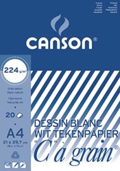 Tekenblok A4 224 g/m² voor houtskool en aquarel