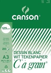 Canson Tekenblok C à grain 125 g/m², 29,7 x 42 cm A3"
