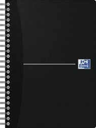 Oxford Schrift Smart Black & Original Blue 14,8 x 21 cm A5 geruit 5 mm zwart