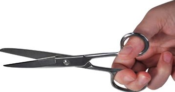 Desq schaar 18 cm verchroomd asymmetrische ogen-3