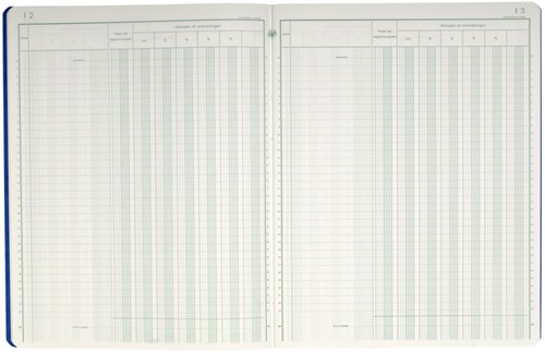 Register Piqure dagontvangsten 320x250mm 80vel blauw-2