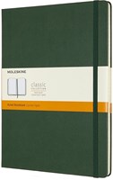 Notitieboek harde kaft XL lijn Myrtle Green Moleskine Classic Collection