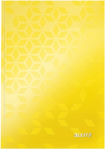 Notitieboek A5 gelinieerd Geel Leitz WOW 160blz 90gr