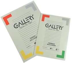 Gallery tekenblok 120 g/m², houtvrij papier 24 blad 27 x 36 cm