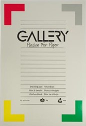 Gallery tekenblok 120 g/m², houtvrij papier 24 blad 29,7 x 42 cm A3