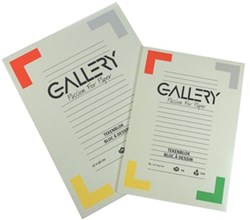 Gallery tekenblok 120 g/m², houtvrij papier 24 blad 21 x 29,7 cm A4