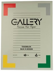 Gallery tekenblok 120 g/m², houtvrij papier 24 blad 24 x 32 cm