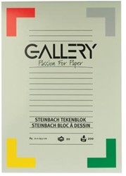 Gallery tekenblok 200 g/m², Steinbach gekorreld 20 blad 21 x 29,7 cm A4