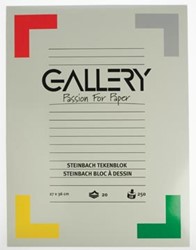 Gallery tekenblok 250 g/m², Steinbach gekorreld 20 blad 27 x 36 cm