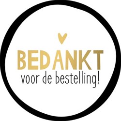 Sluitstickers Bedankt voor de bestelling diameter 40 mm rol van 250 stuks