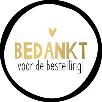 Sluitstickers Bedankt voor de bestelling diameter 40 mm rol van 250 stuks