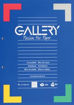 Gallery cursusblok commercieel geruit papier van 80 g/m²