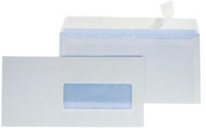 Enveloppen met venster rechts Gallery 114 x 229 mm pak van 50 stuks wit-2