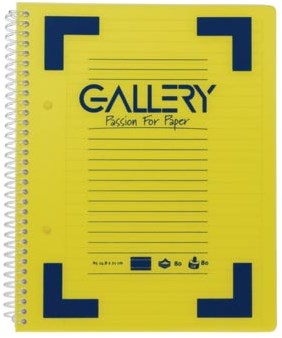 Notitieboek A5 Gelinieerd Traditional Kleuren Gallery Spiraalschrift Verpakkingseenheid-3