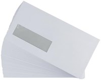 Envelop met venster links Gallery 110 x 220 mm extra sterk doos van 500 stuks wit-3