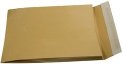Gallery Bruine zak-enveloppen met balg ft 229 x 324 x 35 mm, doos van 250 stuks