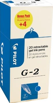 Pilot gelroller G-2 fijn blauw value pack met 16 + 4 stuks