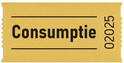 Consumptiebon Combicraft 57x30mm 2-zijdig 2x1000 stuks geel-2