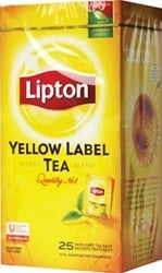 Lipton thee Yellow Label Squeezable doos van 25 zakjes