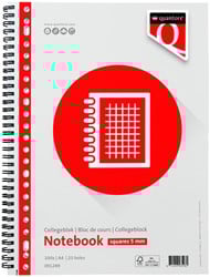 Collegeblok Quantore A4 23-gaats ruit 5mm 100vel