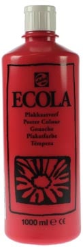 Talens Plakkaatverf Ecola flacon van 1.000 ml scharlakenrood