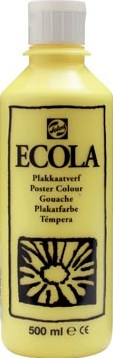 Talens Plakkaatverf Ecola flacon van 500 ml citroengeel