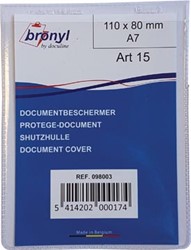 Bronyl U-mapje uit transparante PVC van 180 micron A7