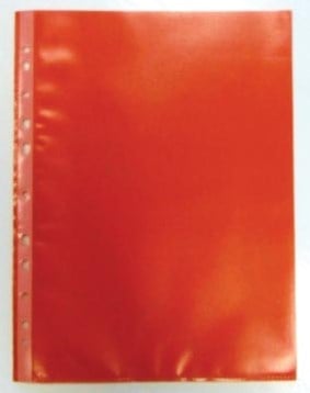 Showtassen A4 80 micron 11 gaats 11 gaats rood pak van 50 stuk
