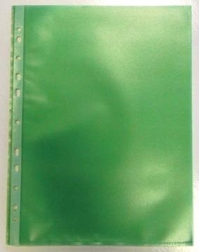 Showtassen A4 80 micron 11 gaats 11 gaats groen pak van 50 stuk