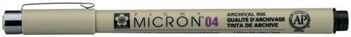 Fineliner Sakura Pigma Micron 04 0.4mm zwart