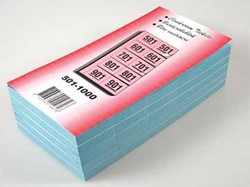 Ticketrollen en garderobeblokken