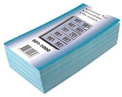 Garderobeblokken nummers van 501 t/m 1.000 blauw