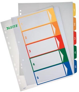 Leitz tabbladen printbaar met 1-5 genummerde tabs