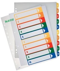 Printbare tabbladen A4 extra breed met 1-10 genummerde tabs
