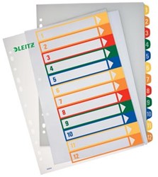 Printbare tabbladenA4 extra breed met 1-12 genummerde tabs