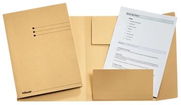 Dossiermap A4 chamois beige Karton Esselte met Kleppen